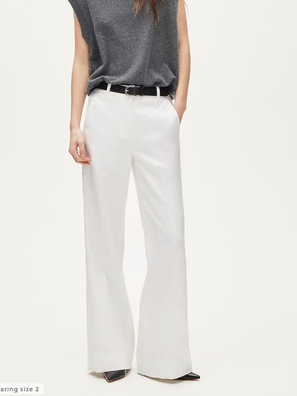 NWT JCrew Carolina flair pant in stretch linen blend, white, size 2P